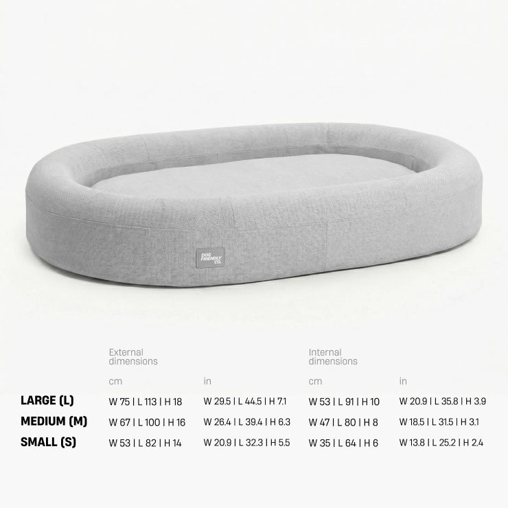Chill Pill Memory Foam Dog Bed - Grey (Large)