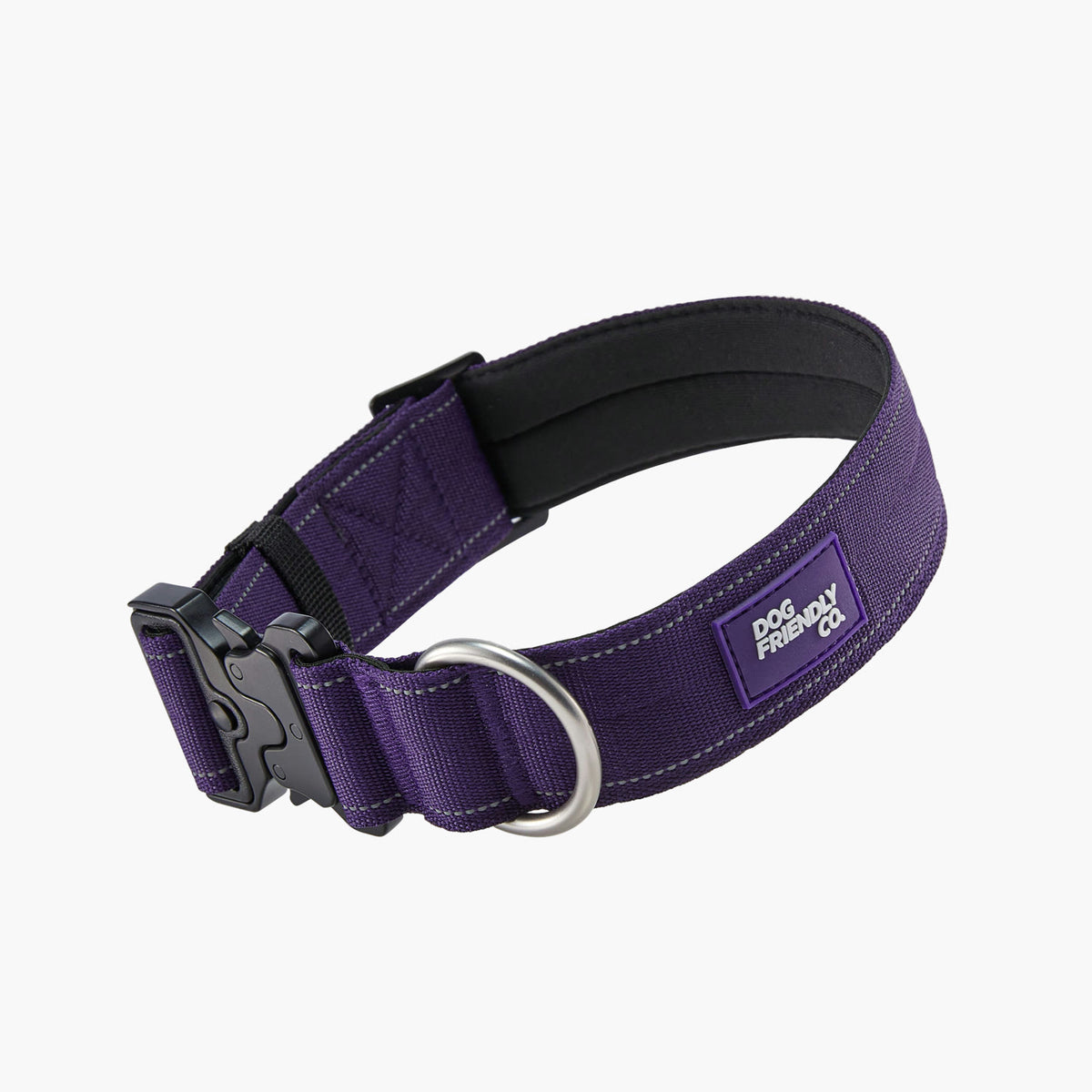 Tactical dog collar from the 7AM Club Limited Edition in Indigo (deep purple)