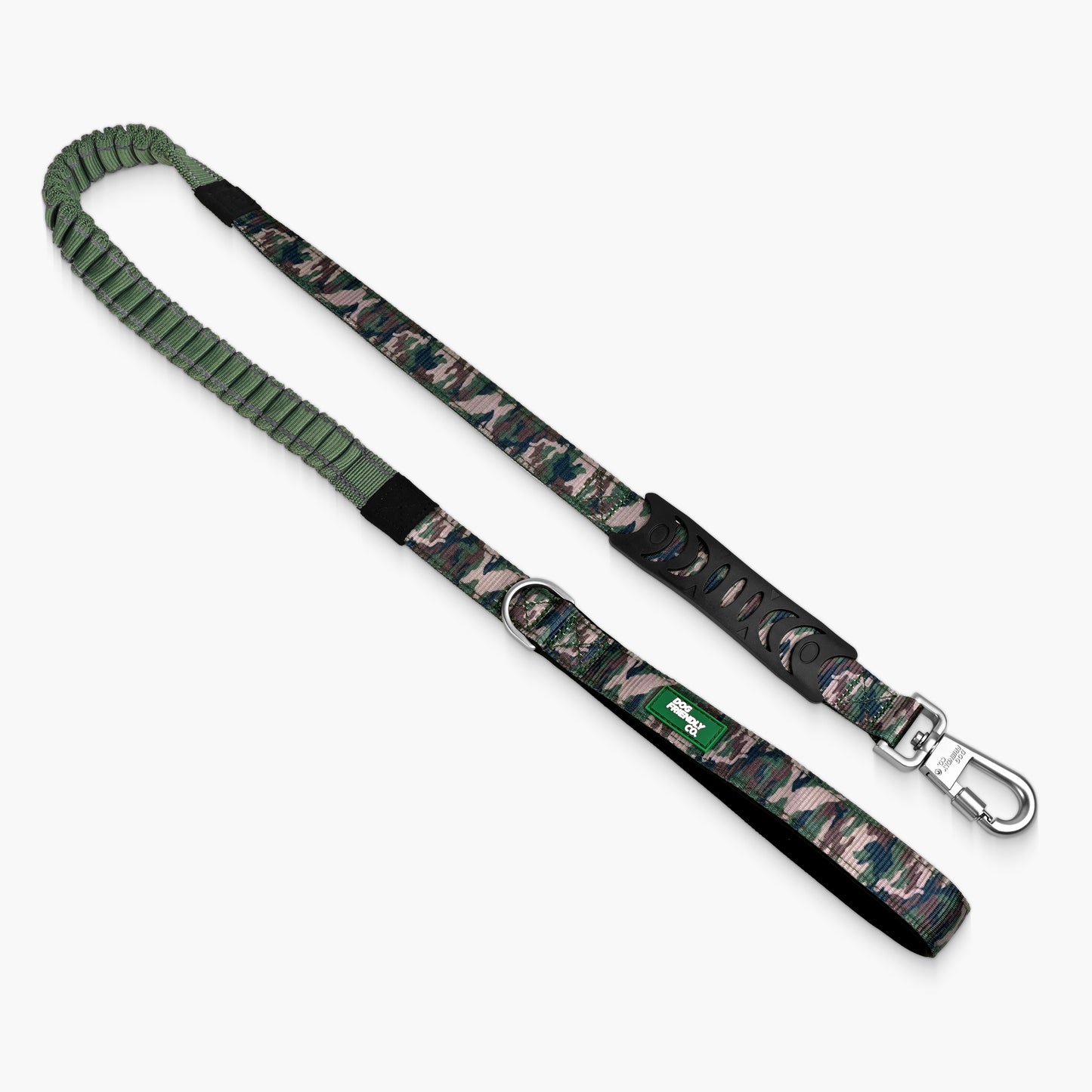 Bungee Dog Leash - Green Camo