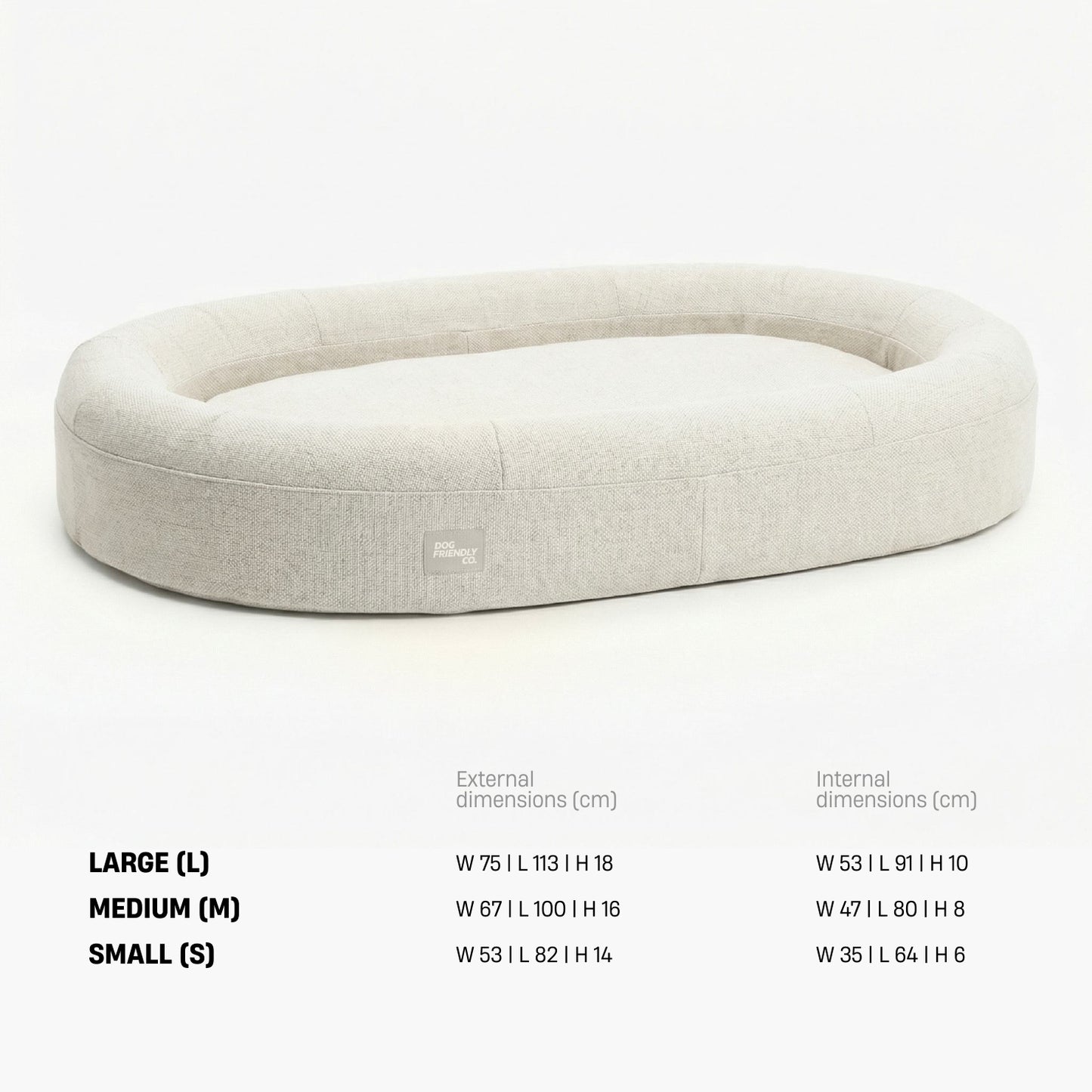Chill Pill Memory Foam Dog Bed - Beige (Large)