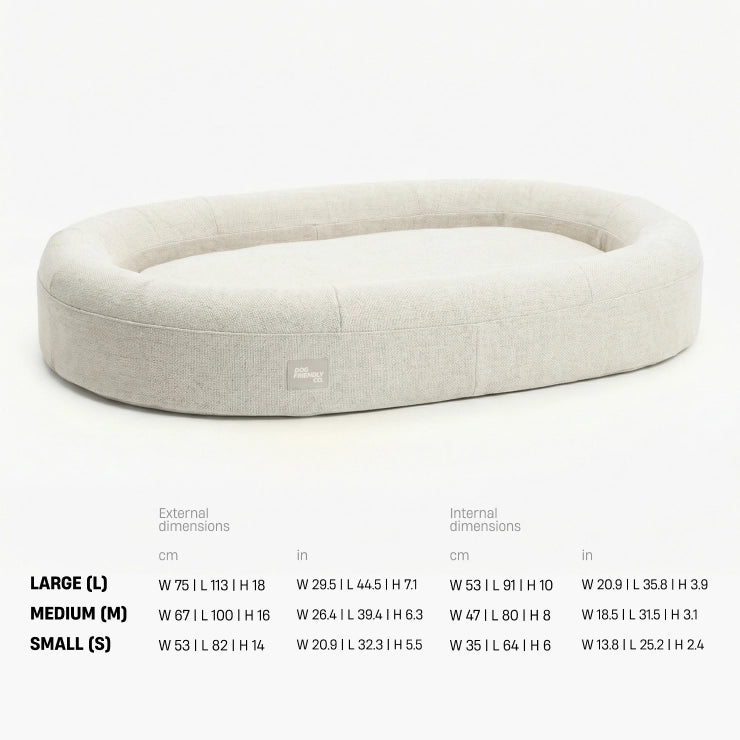 Chill Pill Memory Foam Dog Bed - Beige (Medium)