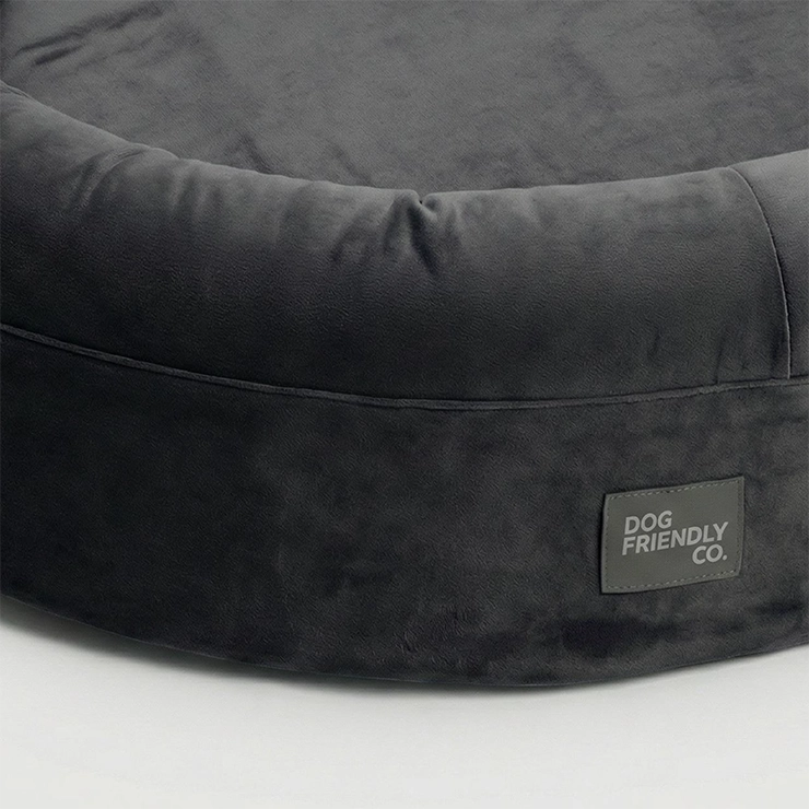 Chill Pill Memory Foam Dog Bed - Charcoal (Large)