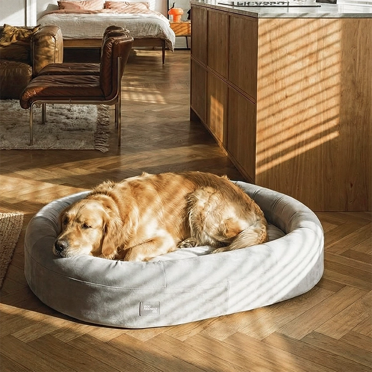 Chill Pill Memory Foam Dog Bed - Grey (Medium)