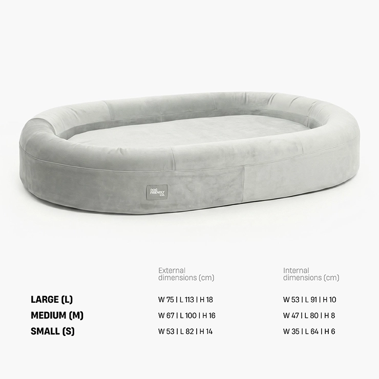 Chill Pill Memory Foam Dog Bed - Grey (Small)