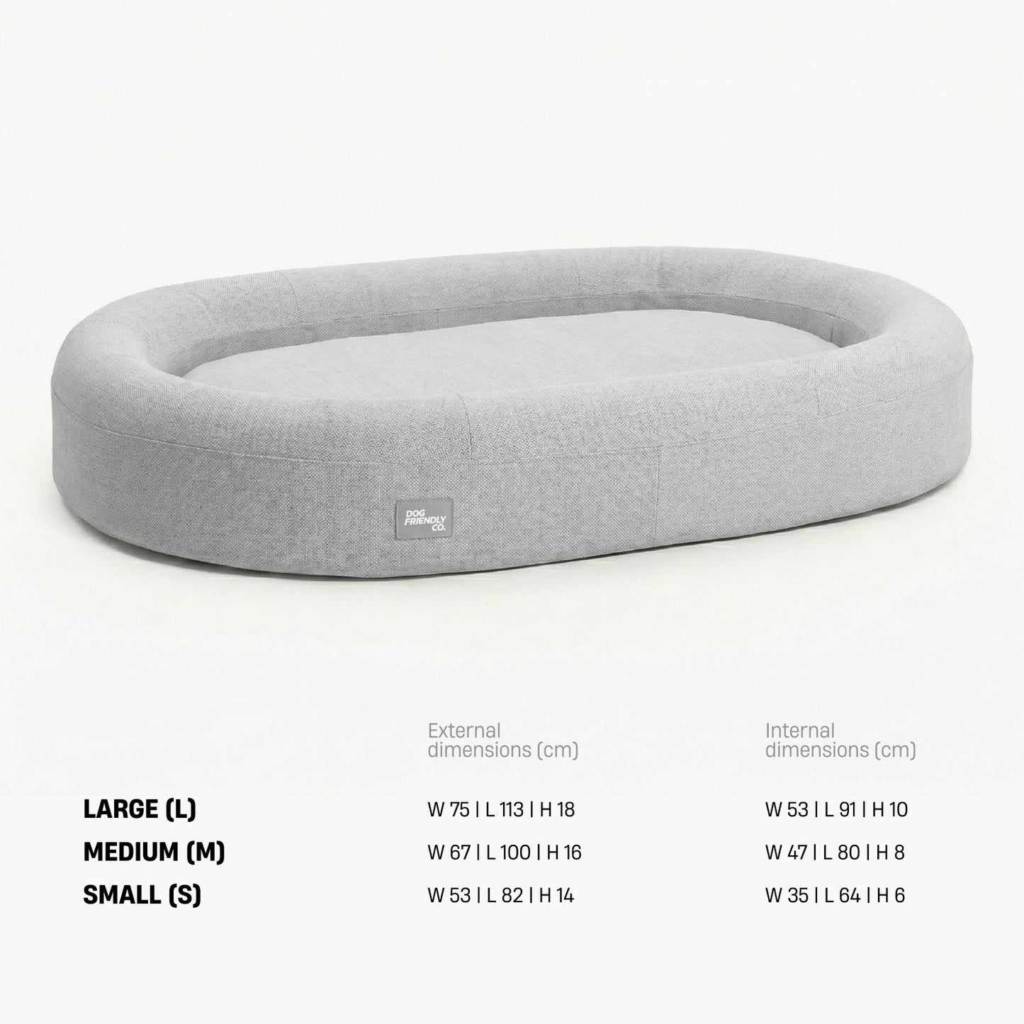 Chill Pill Memory Foam Dog Bed - Grey (Medium)