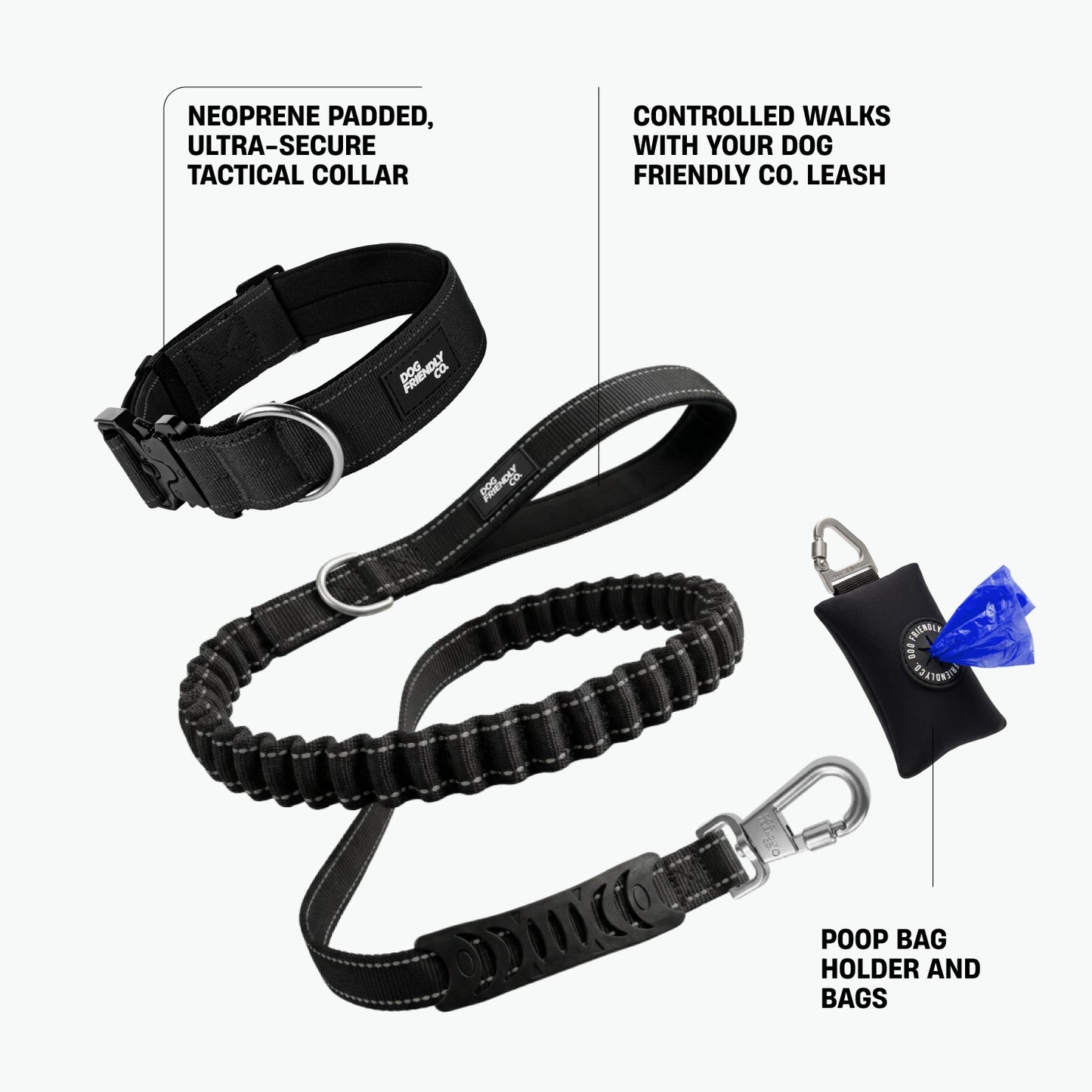 Collar Walk Set - Black