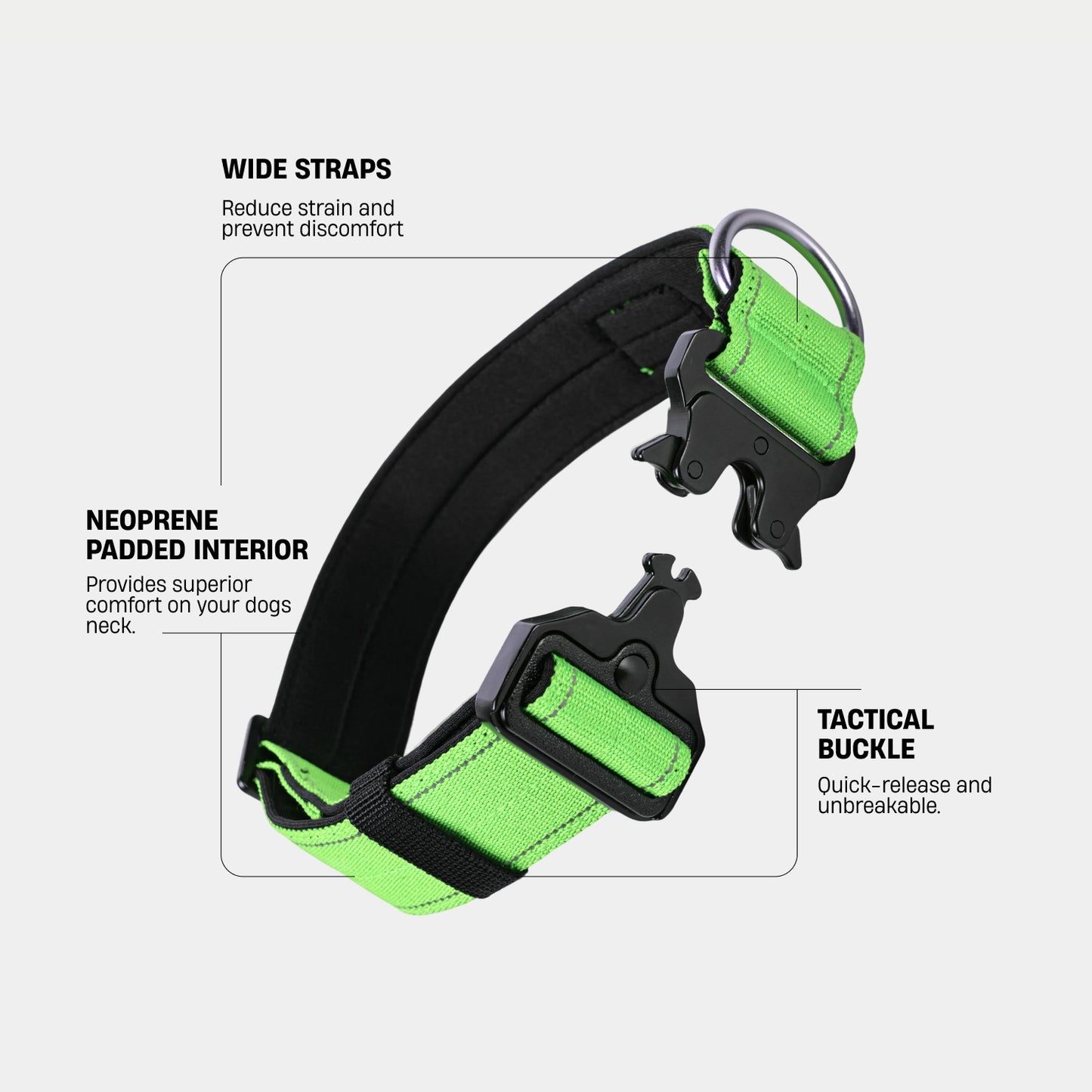 Tactical Dog Collar - Neon Green