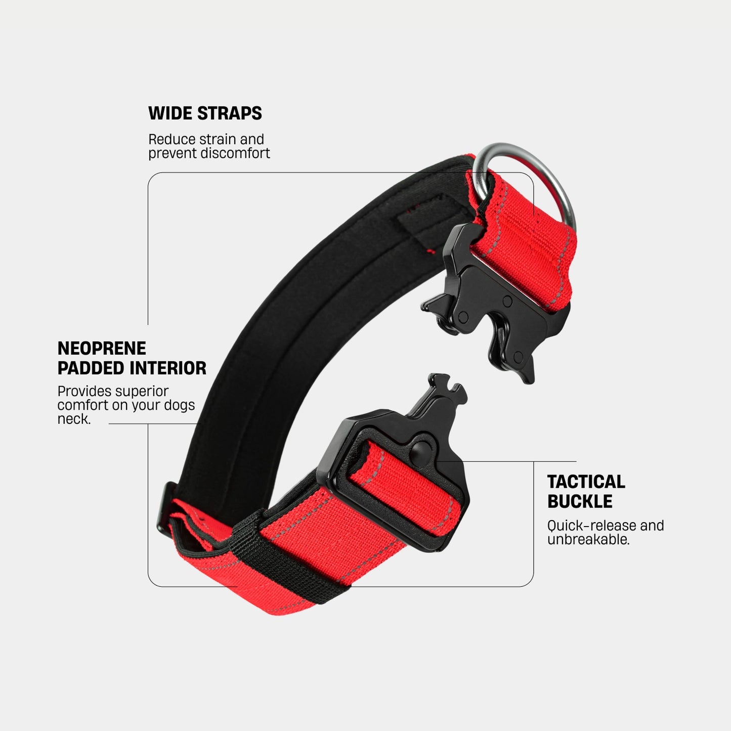 Tactical Dog Collar - Red