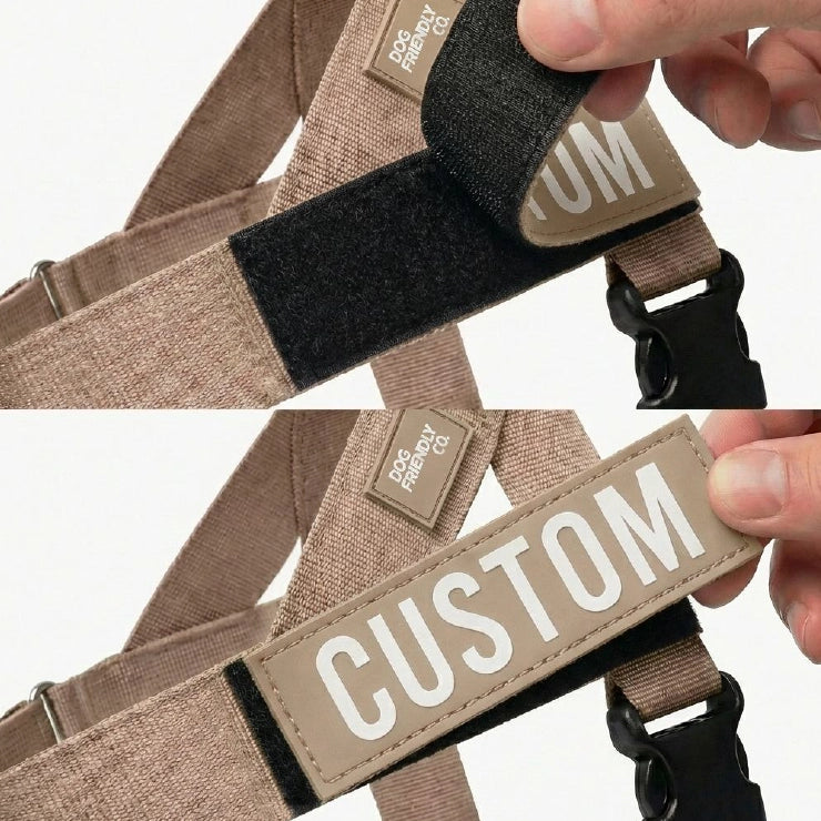 Personalised Dog Harness - Brown