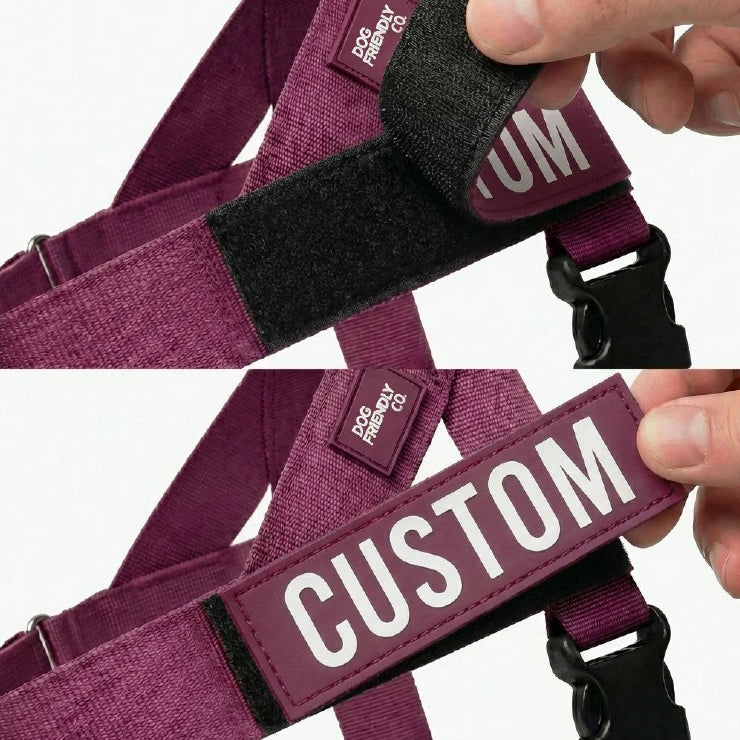 Personalised Dog Harness - Burgundy