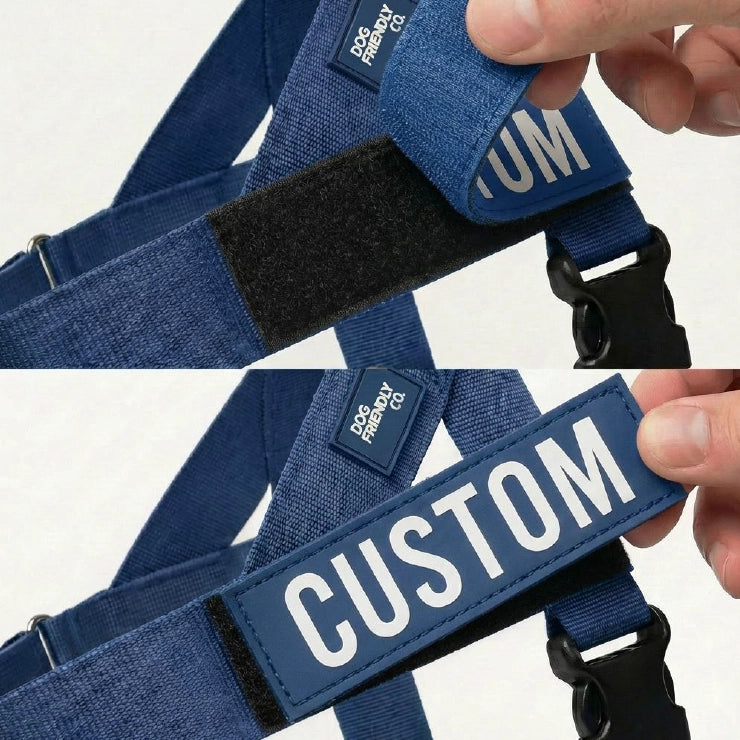 Personalised Dog Harness - Navy Blue