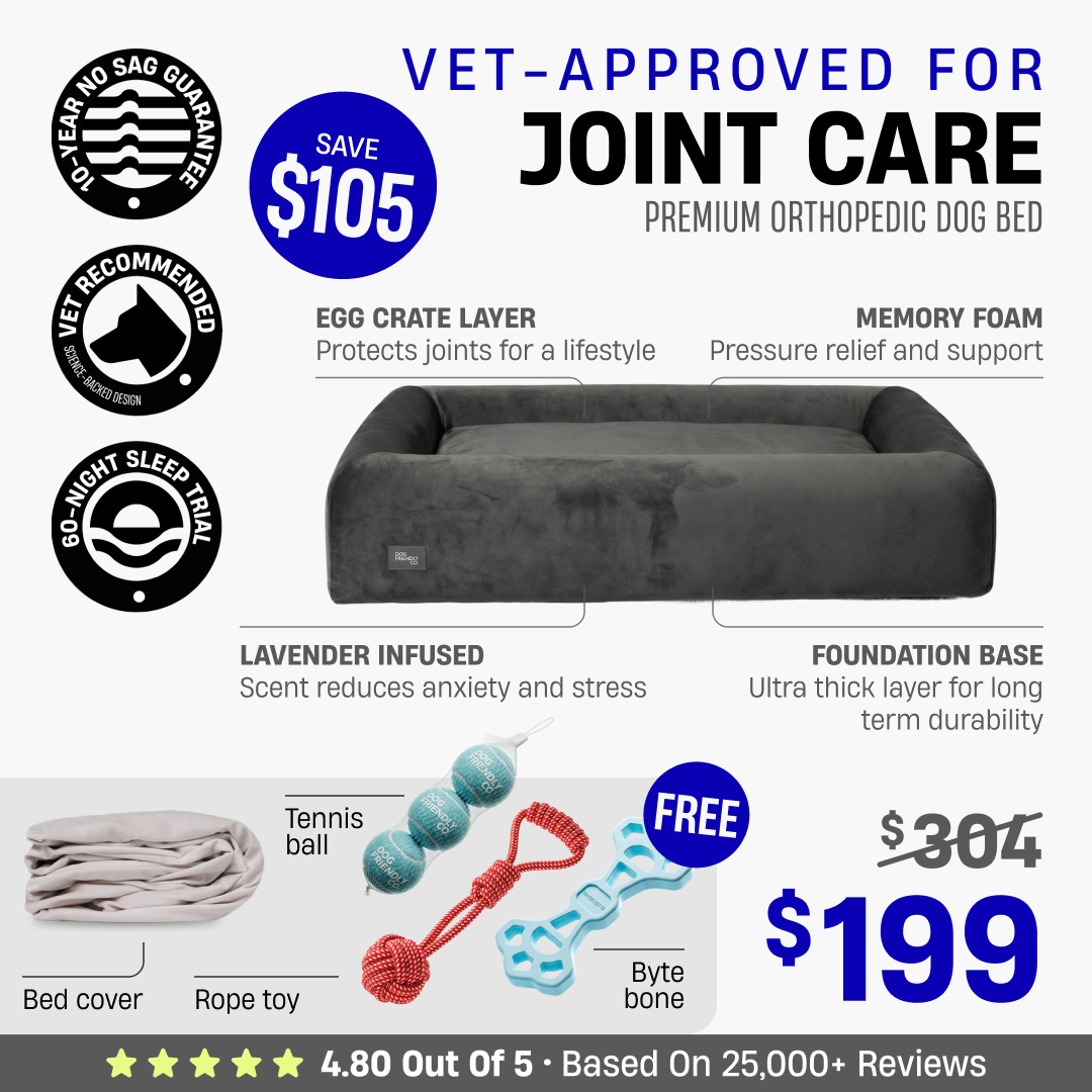 Premium Orthopedic Dog Bed + FREE Bed Cover & Pack Of Toys