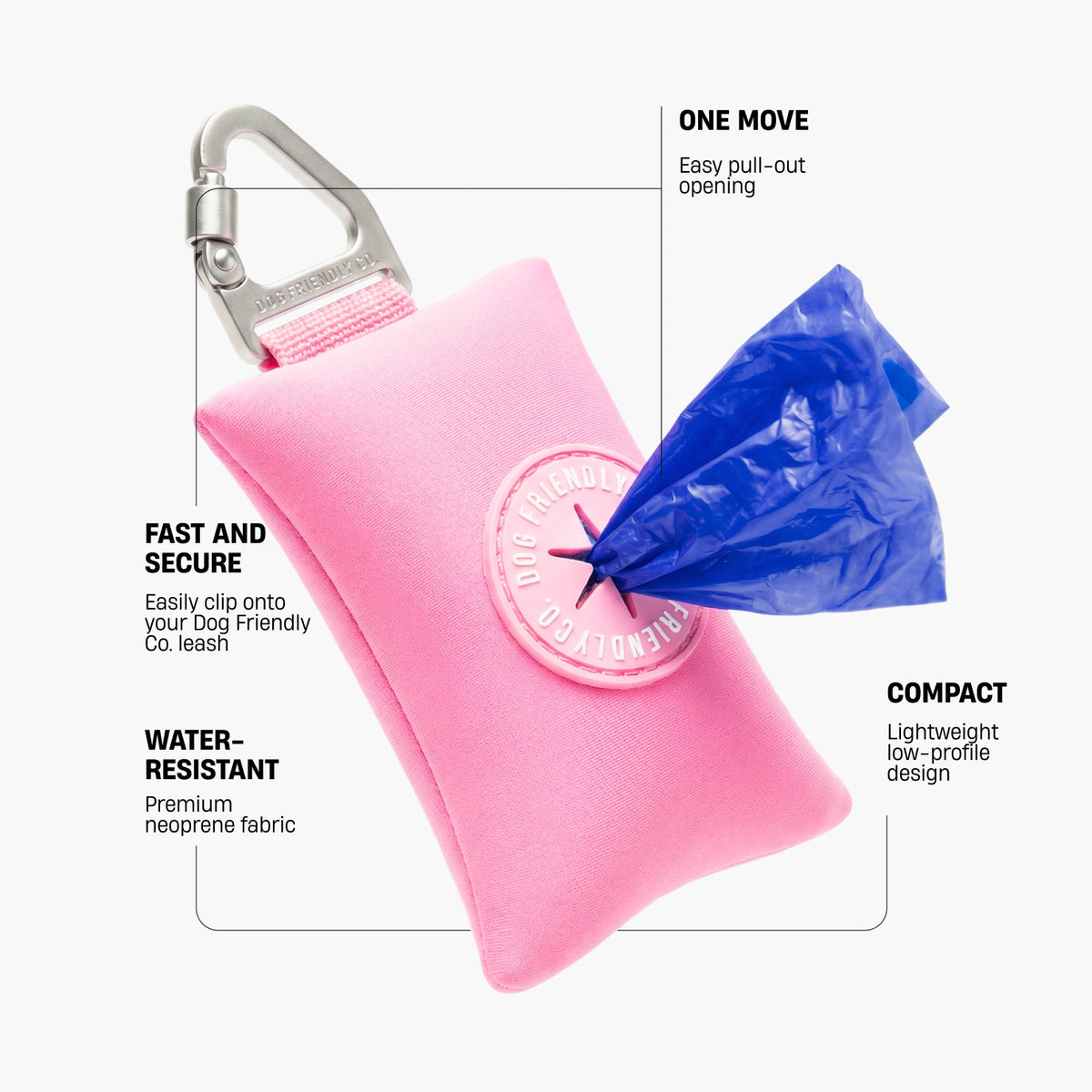 Poop Bag Holder - Pink