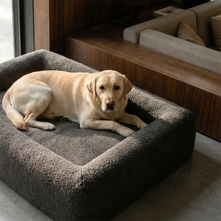 Bouclé Bed Replacement Cover - Brown Bouclé