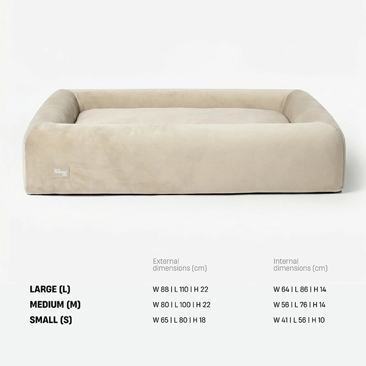 Premium Orthopedic Memory Foam Dog Bed - Beige (Medium)