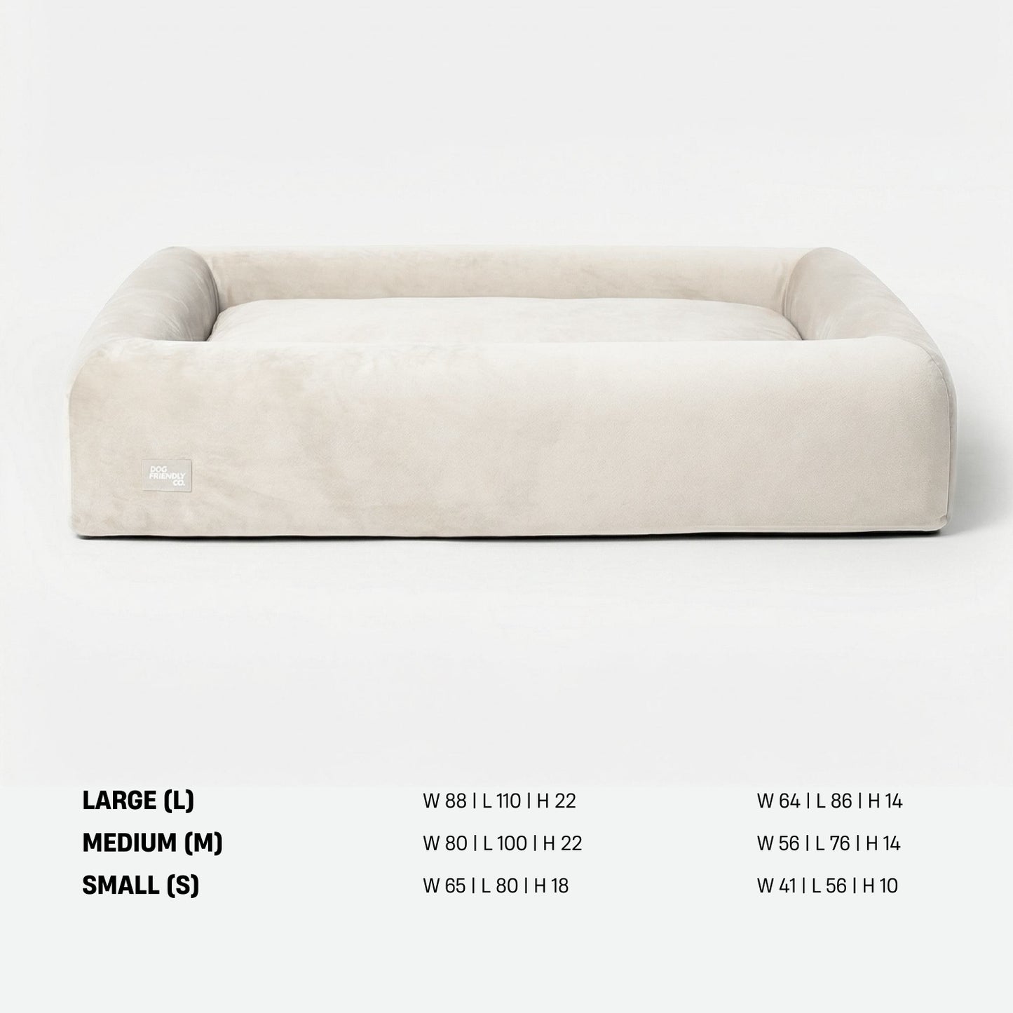 Premium Orthopedic Memory Foam Dog Bed - Beige (Large)