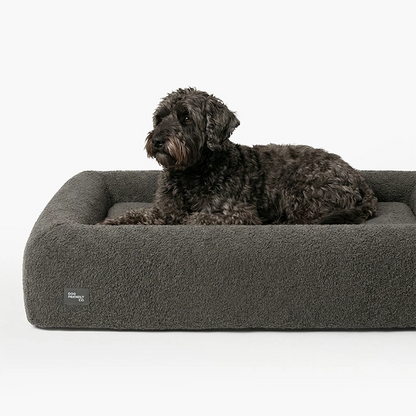 Premium Orthopedic Memory Foam Dog Bed - Brown Bouclé (Medium) (Preorder)