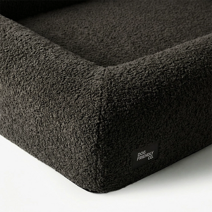 Premium Orthopedic Memory Foam Dog Bed - Brown Bouclé (Medium) (Preorder)
