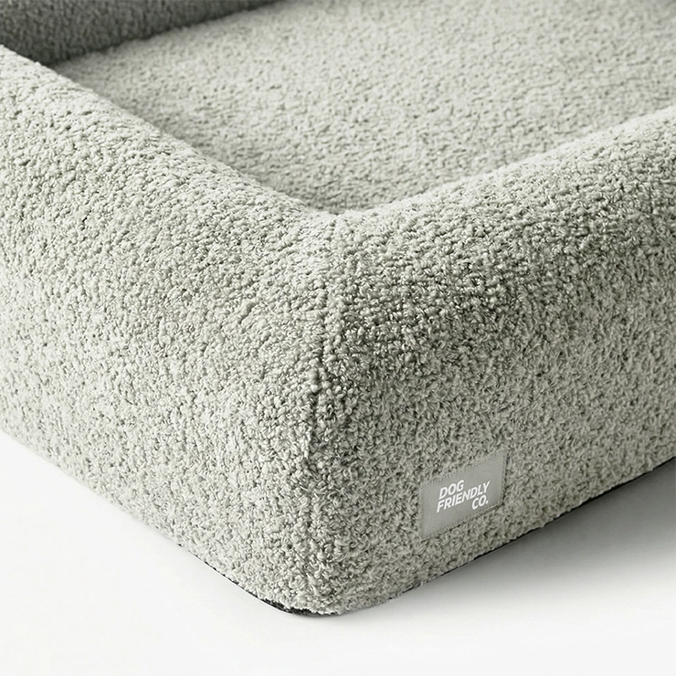 Premium Orthopedic Memory Foam Dog Bed - Grey Bouclé