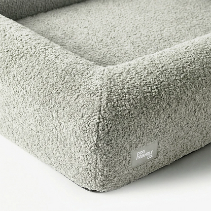 Premium Orthopedic Memory Foam Dog Bed - Grey Bouclé