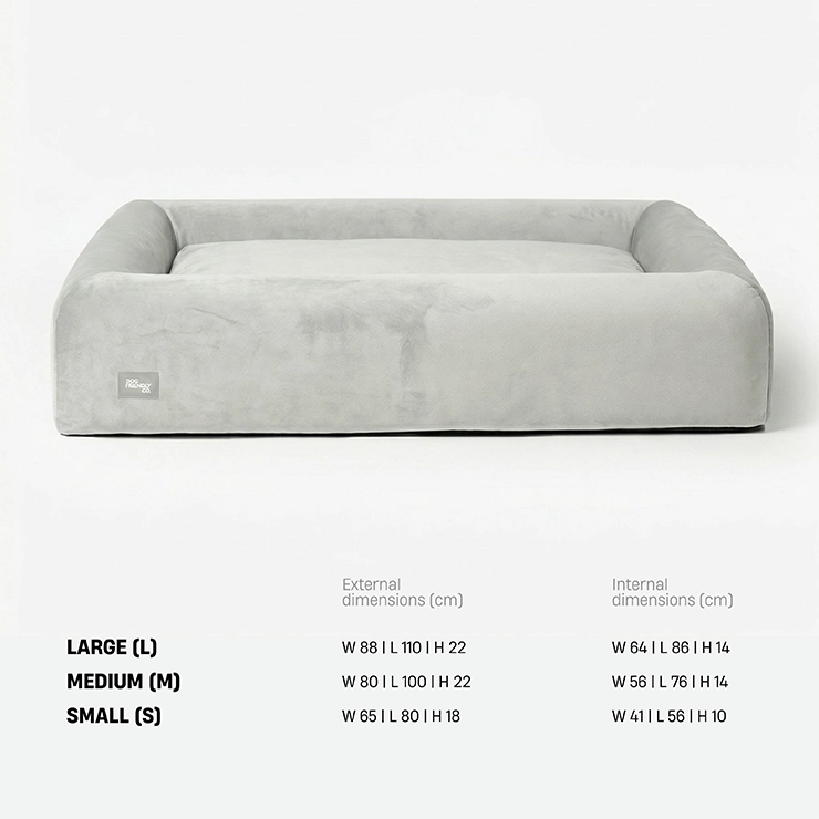 Premium Orthopedic Memory Foam Dog Bed - Grey (Medium) (Preorder)
